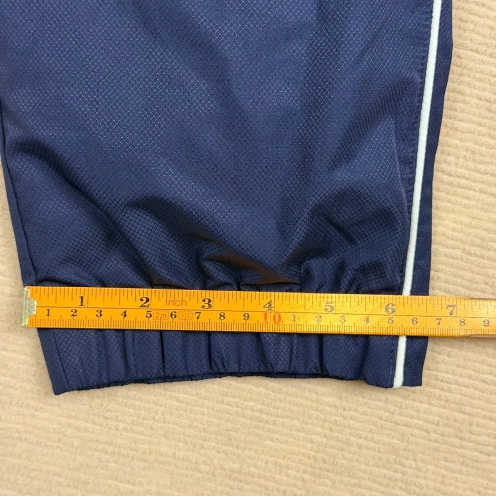 Lacoste Sport Navy Blue Track Pants White Piping Zip Ankle Joggers US M FR 4